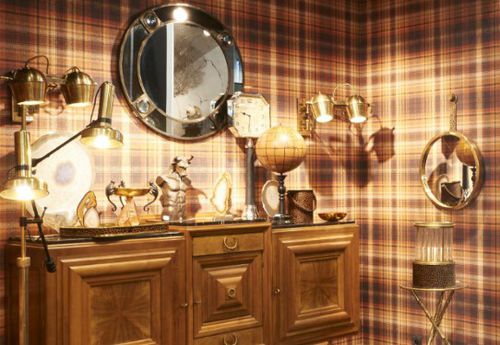 Vintage-Tapete - TARTAN - Neodko - Vlies / Vinyl / Streifenmuster