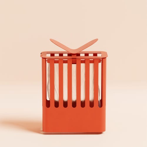 Abfallsack-Halter / Park - S Cité Z - Objets Publics - bodenstehend / thermolackierter Stahl / Antiterror