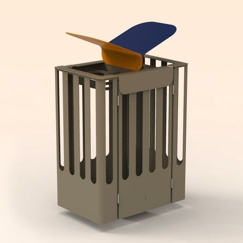 Abfallsack-Halter / Park - cité Z - Objets Publics - System / bodenstehend / thermolackierter Stahl