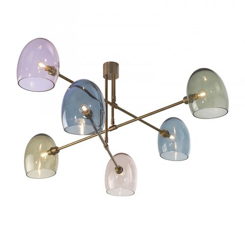 Klassischer Kronleuchter - ANDROMEDA  - Heathfield - Glas / Messing / mit Glühlampe