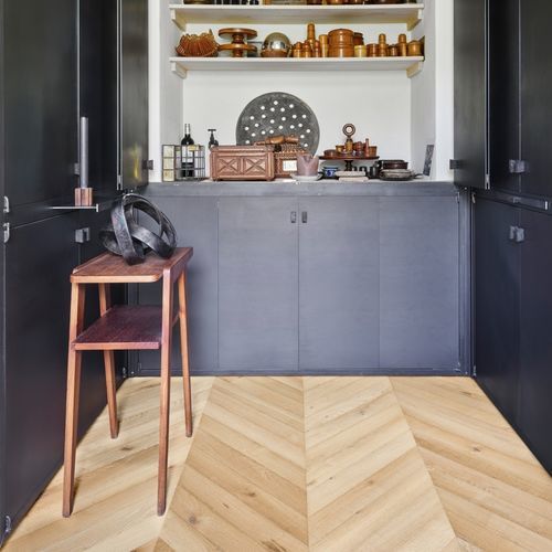 Mehrschichtparkett - ATELIER - A13726 - lalegno - Eiche / Fischgrät / verklebt