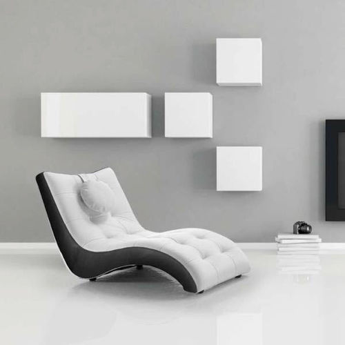 Moderne Liege - ALABAMA - Very Sofa - Stoff / Leder / weiß