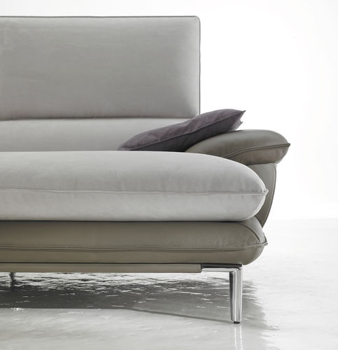 Modernes Sofa - ATTITUDE - Very Sofa - Stoff / Leder / grau