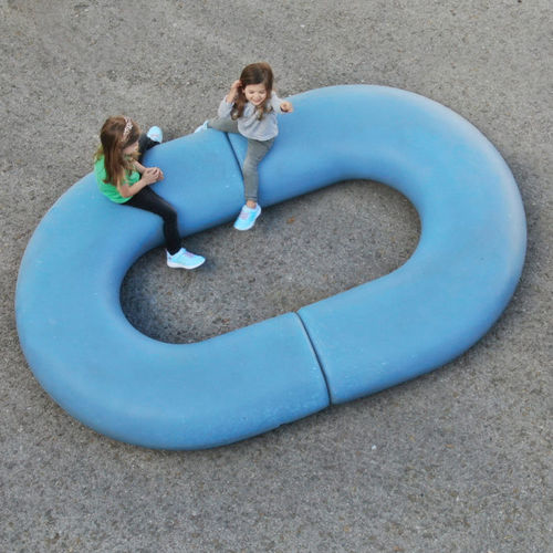 Moderne Bank - Caribou Curve - Durbanis - Polyethylen mit niedriger Dichte (LDPE) / ohne Rückenlehne / ohne Armlehnen
