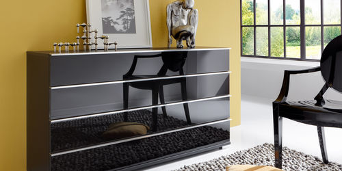 Moderne Kommode - LOFT   - Wiemann - Glas / nicht angegeben / schwarz