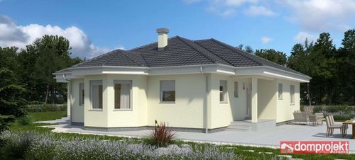 Fertigbauhaus - LARA - Domprojekt - Bungalow-Stil / umweltfreundlich / modern