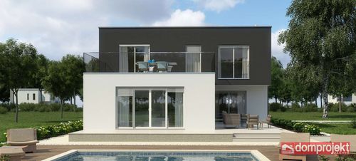 Fertigbauhaus - LUNA - Domprojekt - umweltfreundlich / modern / mit Terrasse