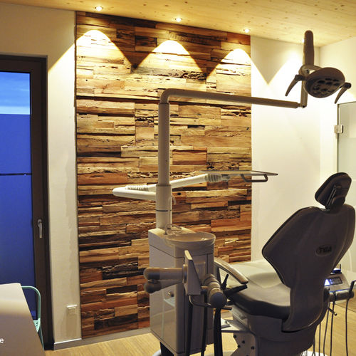 Innenwandverkleidung - RAYAB - Wall design Factory - Teakholz / texturiert / sandgestrahlt