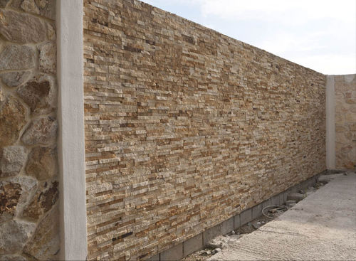 Naturstein-Verblendplatte - MANDRAS - Akrolithos S.A. - für Außenbereich