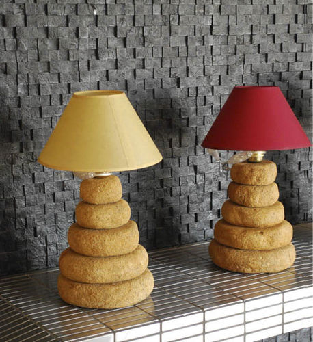 Tischlampe - MANDRAS - Akrolithos S.A. - Stein / modern / mit Kabel