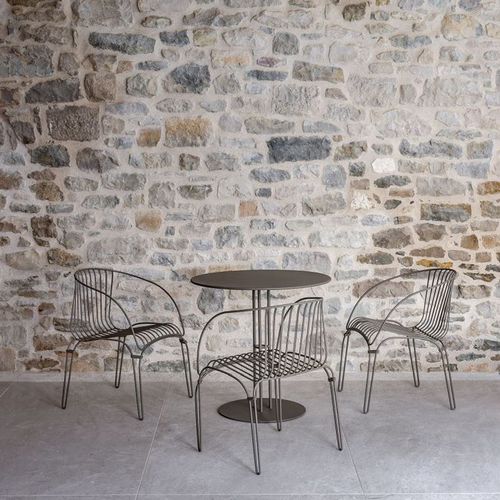 Moderner Sessel - COLONIAL  - iSi Contract - Metalldraht / schwarz / grau