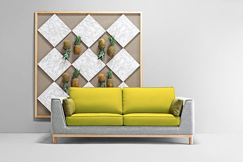Kompaktes Sofa - GATSBY - Missana - modern / Stoff / mehrfarbig