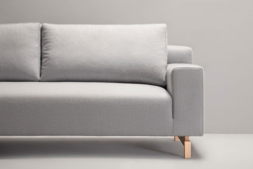 Modernes Sofa - MASTER - Missana - Stoff / grau / 3 Plätze