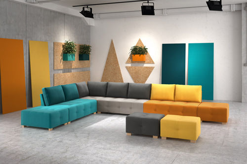Modulsofa - POINT - Missana - modern / Stoff / mehrfarbig