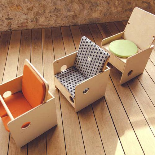 Moderner Stuhl - EVOLUTIVE - nuun kids - für den Innenraum / Holz / für Kinder