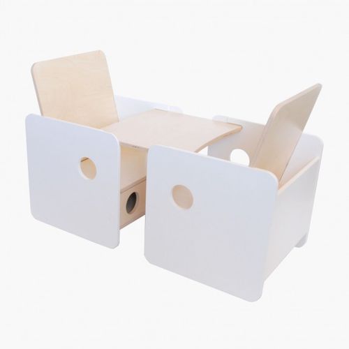 Moderne Tisch- und Stuhlkombination - OSIT DUO + TRAY - nuun kids - für den Innenraum / Buche / für Kinder