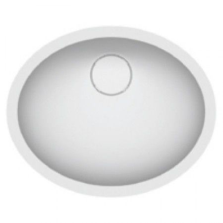 Einbauwaschbecken - 112 ROSA - KERROCK - Verbundwerkstoff / oval / modern