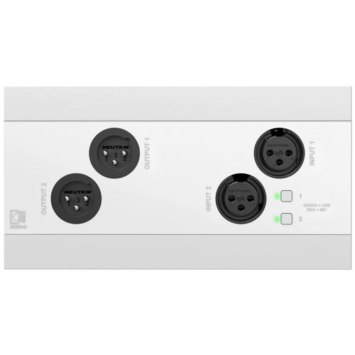 Audio-Steckdose - NWP222 - Audac - 4-fach / Wand / Unterputz