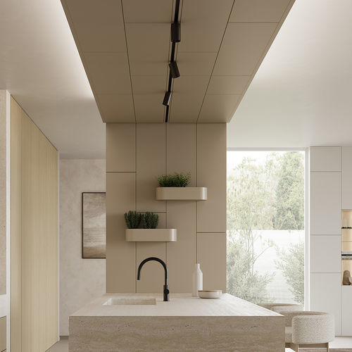 Abgehängte Decke / aus lackiertem Aluminium - LOOKUP - Ronda Design - Platten / für Wohnbereich / für Wand