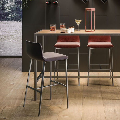 Moderner Barstuhl - NIRVANA - Ronda Design - für den Innenraum / Samt / Leder