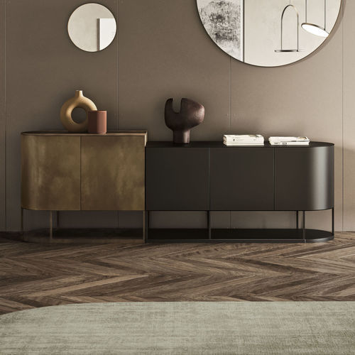 Sideboard mit hohen Beinen - BIKRAM - Ronda Design - modern / Holz / Metall
