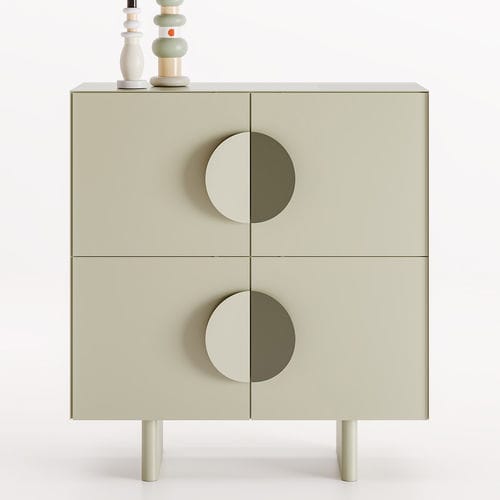 Sideboard mit hohen Beinen - ZEA - Ronda Design - modern / aus lackiertem Metall / mit Schwingtür