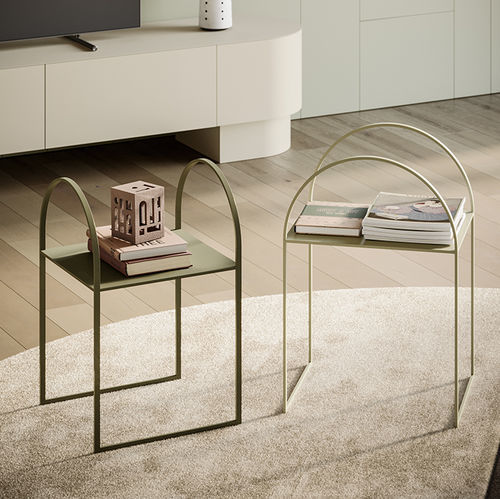 Beistelltisch / minimalistisches Design - DUNA - Ronda Design - Metall / Gestell aus Metall / rechteckig