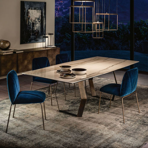 Moderner Esstisch - MEXA - Ronda Design - Holz / Glas / Keramik