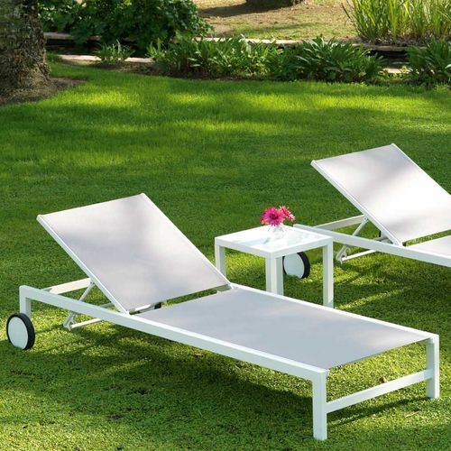 Moderne Sonnenliege - CALPE - ARKIMUEBLE - Stoff / Aluminium / für Garten
