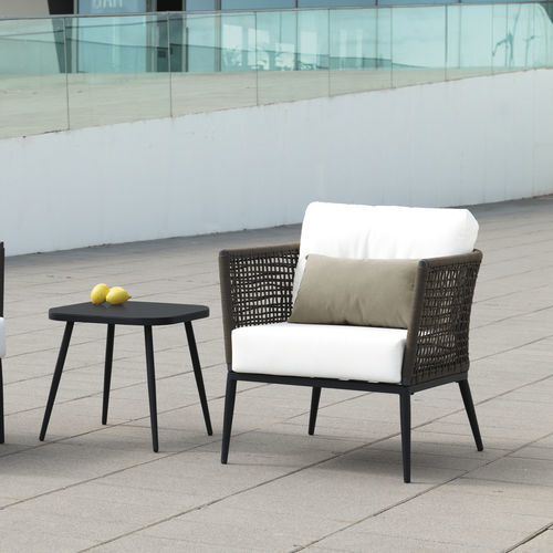 Moderner Sessel - ROMA - ARKIMUEBLE - Stoff / Aluminium / Kordel