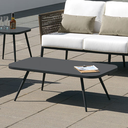 Moderner Couchtisch - ROMA - ARKIMUEBLE - Aluminium / Gestell aus Aluminium / rechteckig