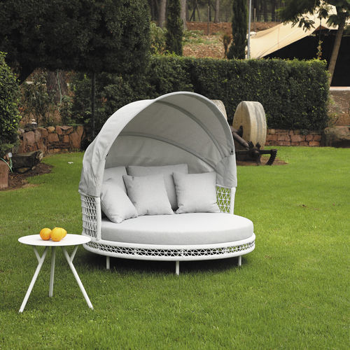 Moderne Récamiere - VERONA - ARKIMUEBLE - Stoff / Aluminium / Kordel
