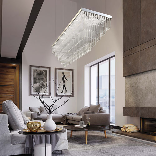 Hängelampe - REFLEXA RECTANGULAR - Marchetti Illuminazione - Aluminium / modern / mit Kabel