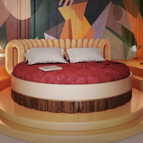 Doppelbett - POST-FUTURE - Malabar - modern / Polster / gepolstertes Kopfteil