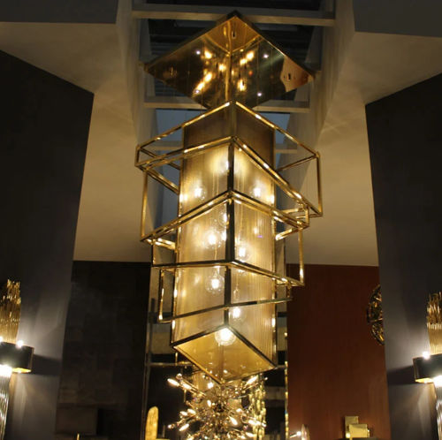 Moderner Kronleuchter - BEIJING - CreativeMary - Glas / Messing / Stahl