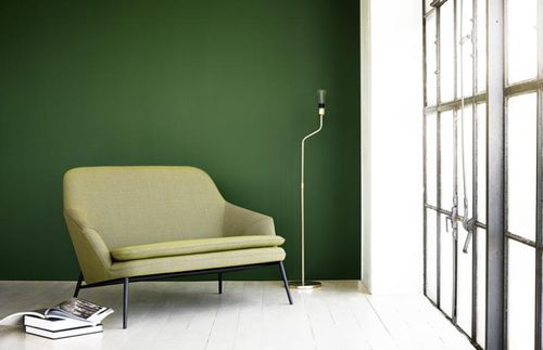 Modernes Sofa - HUG - Wendelbo - Stoff / Leder / grün