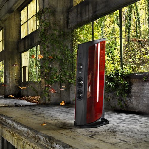Tower-Lautsprecher - AIDA - Sonus Faber - Wohnbereich / für den Innenraum / rot