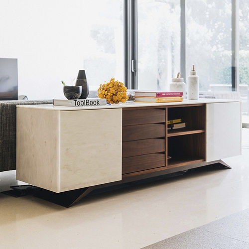 Modernes Sideboard - TRIGONO ESTREMOZ - MAAMI HOME - Holzfurnier / Marmor / für Hotels