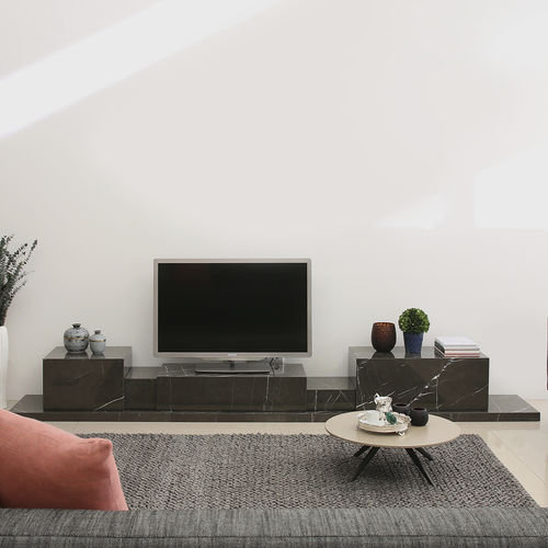 Modernes Fernsehmöbel - PODIUM GREY KENDZO - MAAMI HOME - lowboard / Hi-Fi / Marmor