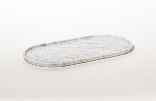 Carrara-Marmor-Serviertablett - ROUND TRAY CARRARA - MAAMI HOME - für Hotelzimmer / für Restaurants / für Hotels
