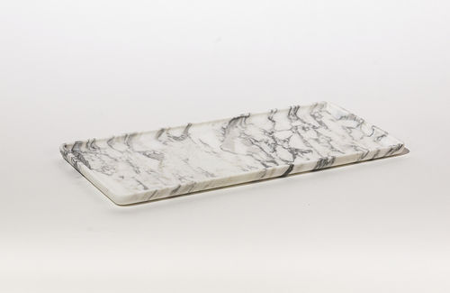 Marmor-Serviertablett - SQUARE TRAY ARABESCATO - MAAMI HOME - für Hotelzimmer / für Restaurants / für Hotels