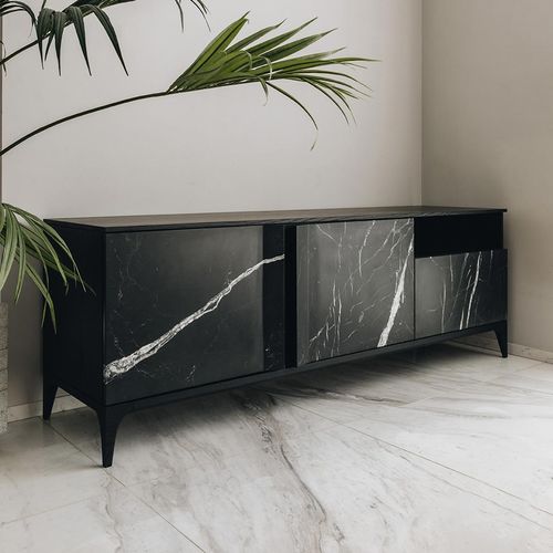 Modernes Sideboard - STORM  - MAAMI HOME - Eiche / Massivholz / Marmor