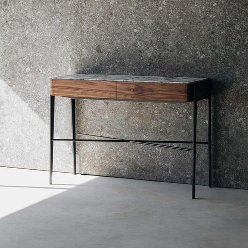 Moderner Konsolentisch - BOUVET  - MAAMI HOME - Holz / Marmor / Gestell aus Metall