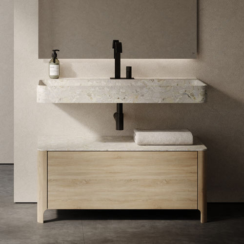 Wand-Waschbecken - KATA NOI  - MAAMI HOME - Marmor / nach Maß / rechteckig