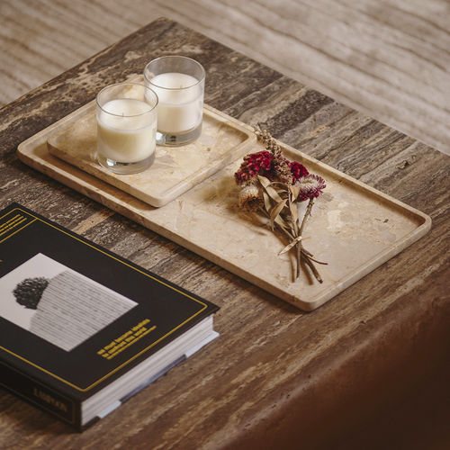 Marmor-Serviertablett - SQUARE TRAY KUNIS BRESCIA - MAAMI HOME - für Hotelzimmer / für Restaurants / für Hotels