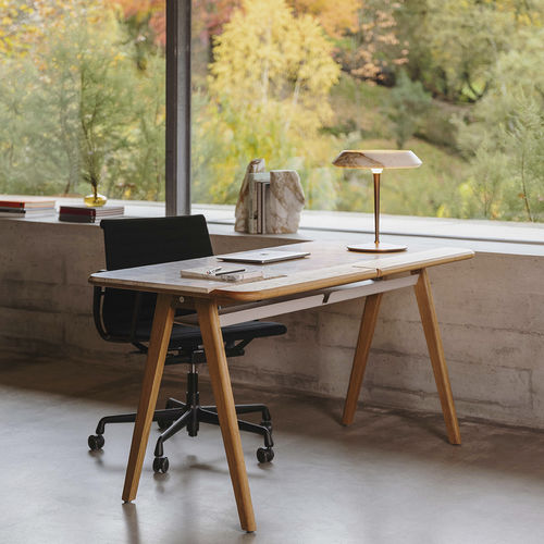 Bodenstehender Schreibtisch - DRAFT KUNIS BRESCIA - MAAMI HOME - modern / Massivholz / Marmor