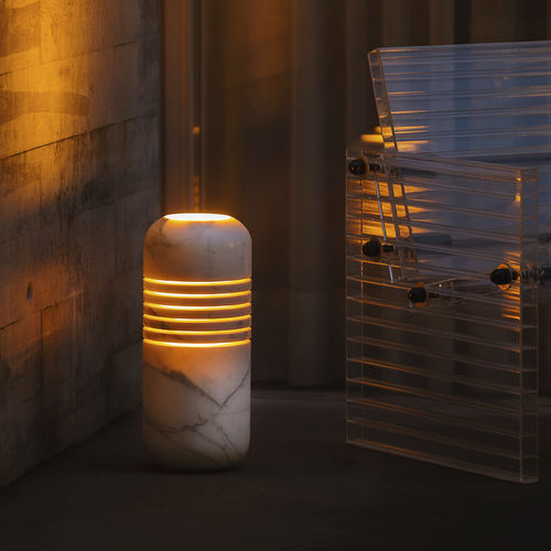 Bodenlampe - LUMI CALACATTA ORO - MAAMI HOME - Marmor / modern / mit Kabel