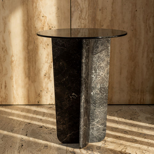 Moderner Beistelltisch - QUINA SPIDER - MAAMI HOME - Hartglas / Metall / Marmor