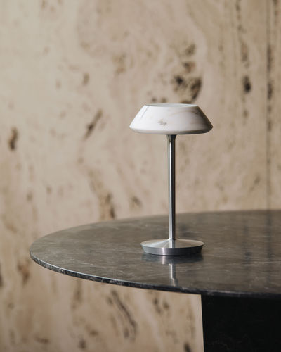 Tischlampe - mini FIORE WHITE - MAAMI HOME - Aluminium / Marmor / minimalistisch