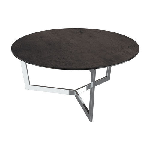 Moderner Couchtisch - TAMARA - AKANTE - Hartglas / Keramik / Gestell aus rostfreiem Edelstahl